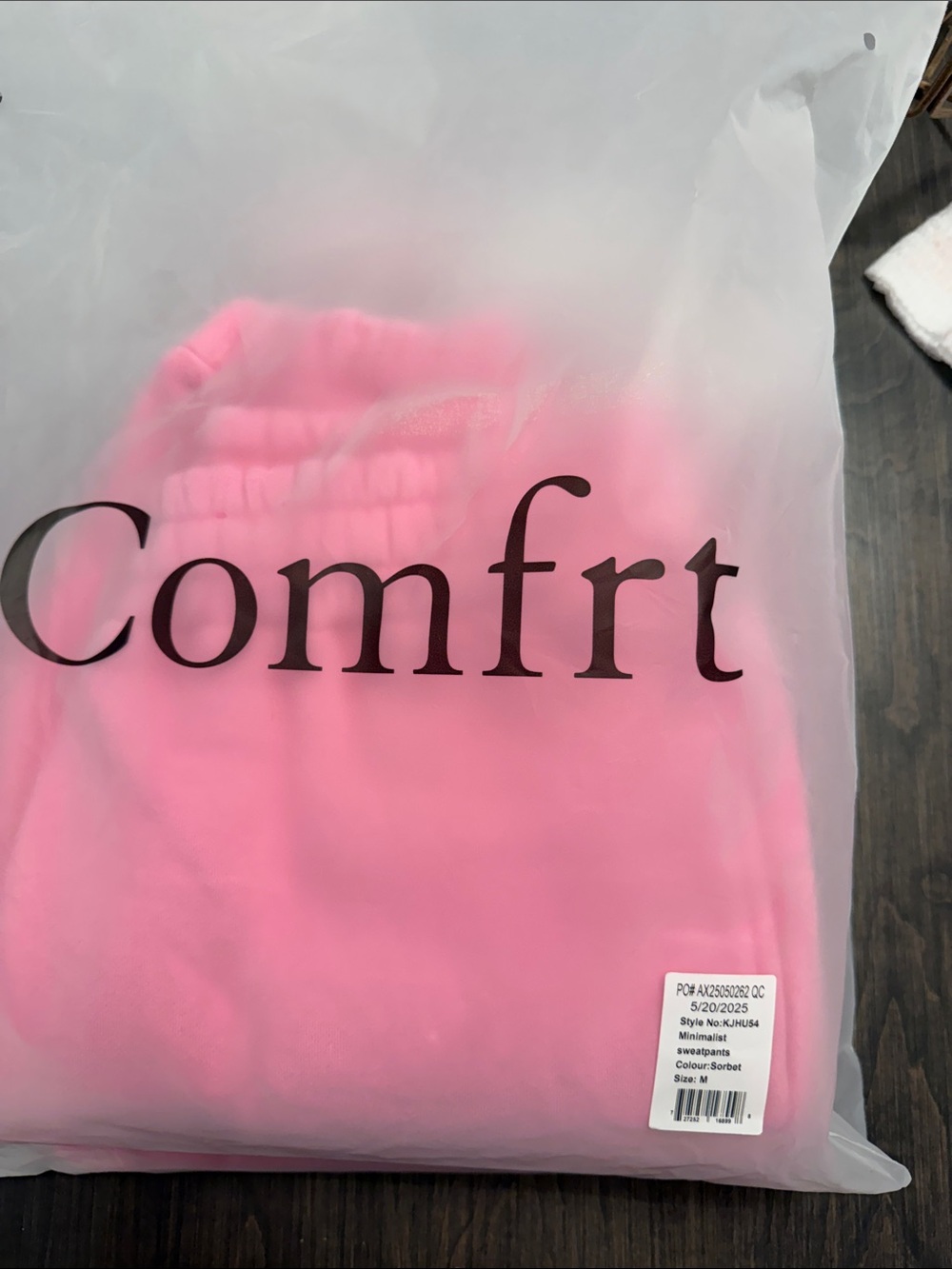 Comfrt Minimalist Sweatpants in Pink - Picture 2 of 2